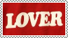 stamp that says lover